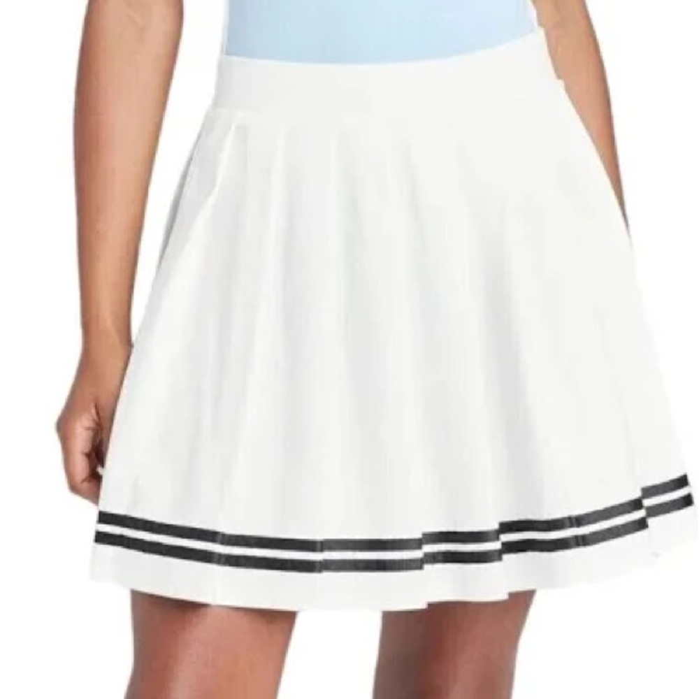 Wild Fable White Skater Skirt with Black Stripes